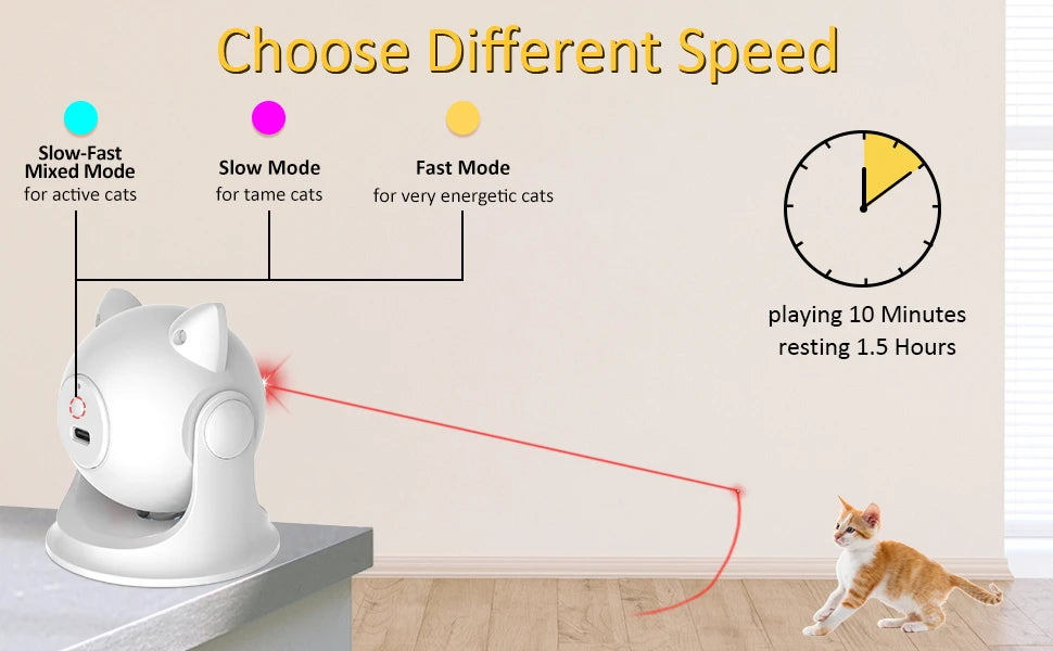 Automatic Interactive Rechargeable Laser Cat Toys - Katokitten