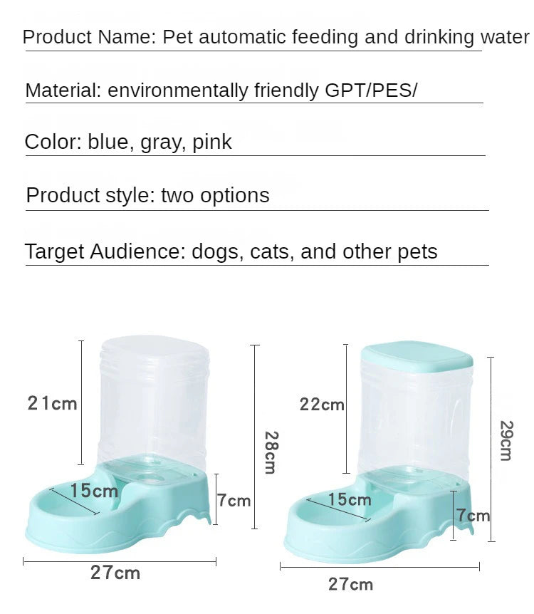 Pet Cat Automatic Feeder Drinking Bowl - Katokitten
