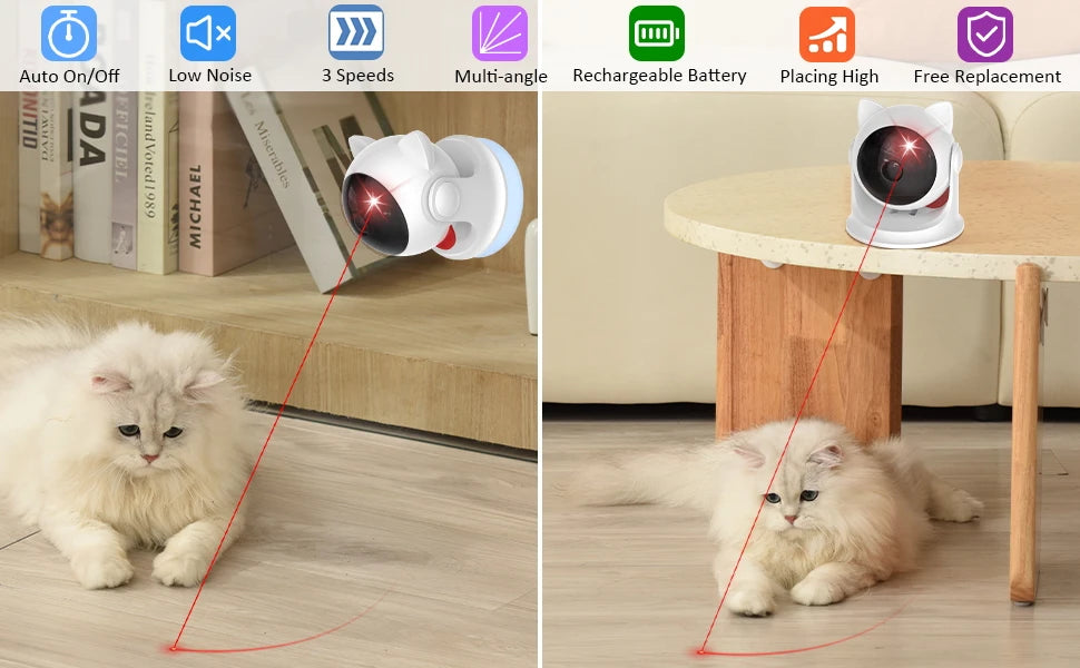 Automatic Interactive Rechargeable Laser Cat Toys - Katokitten