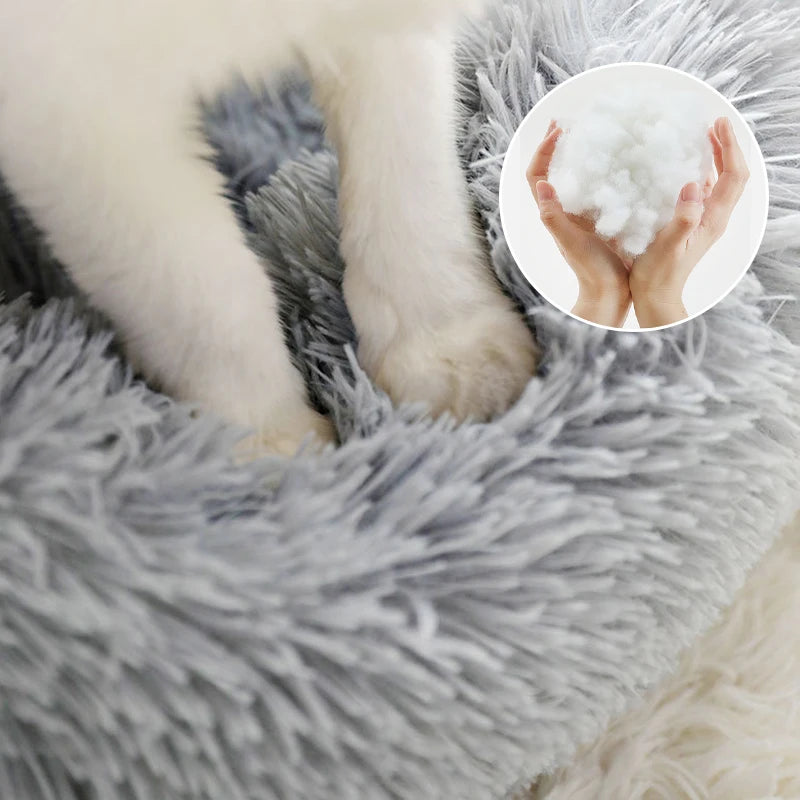 Nest Round Soft Shaggy Mat for Kittens - Katokitten