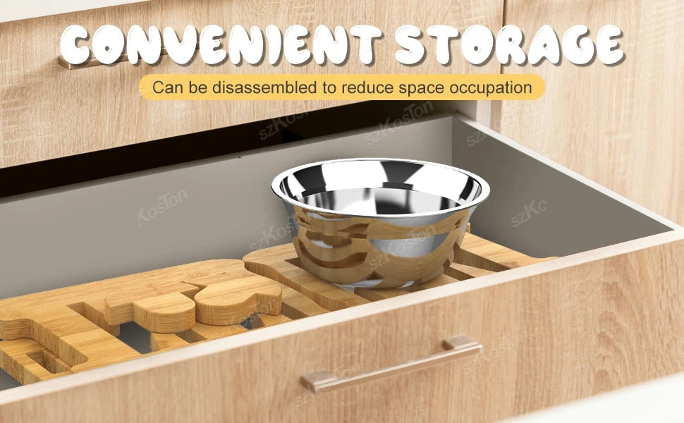 Feeder Stand with Stainless Steel Food Bowls - Katokitten