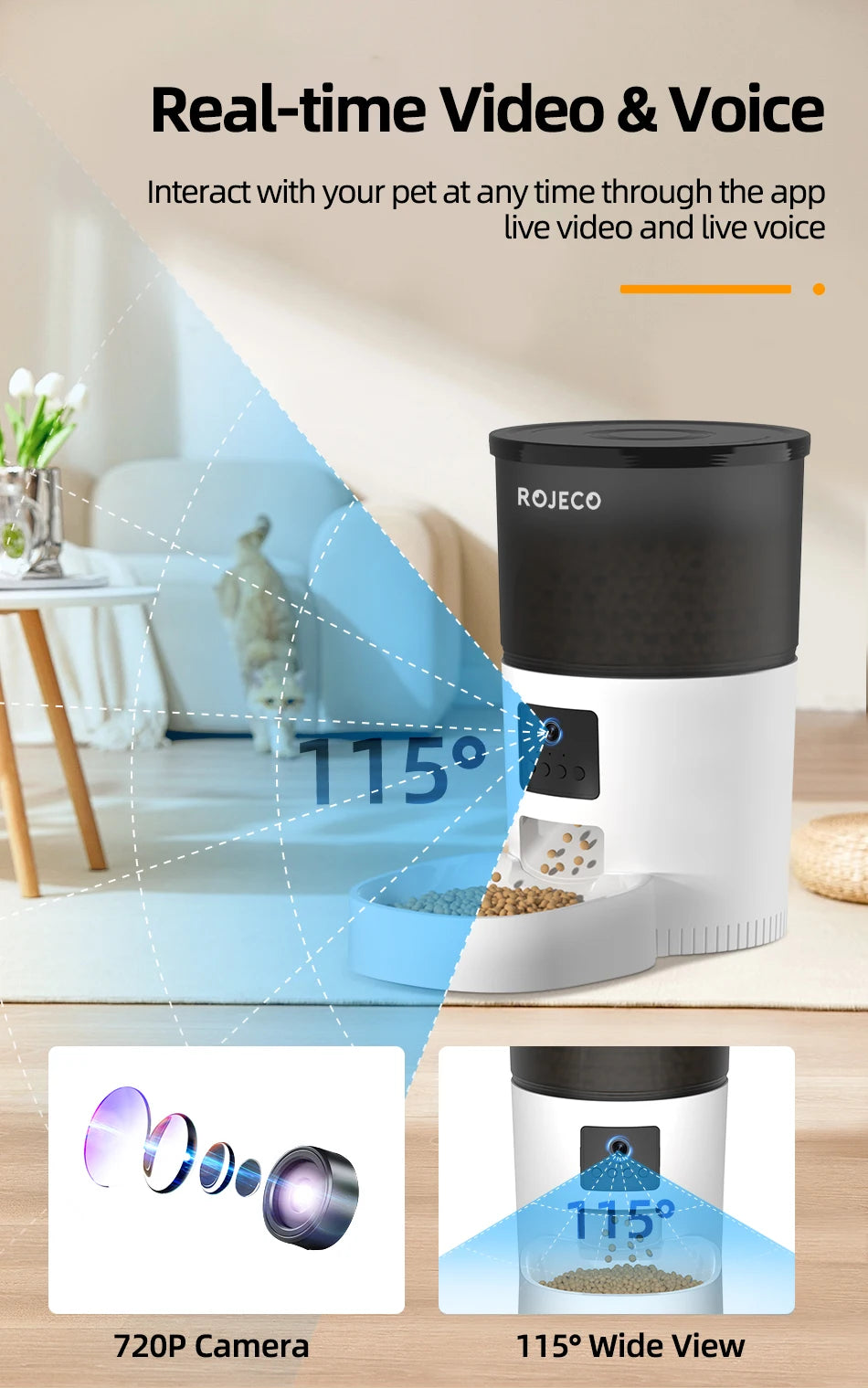 3L Automatic Pets Feeder With Carmen Smart Cat - Katokitten