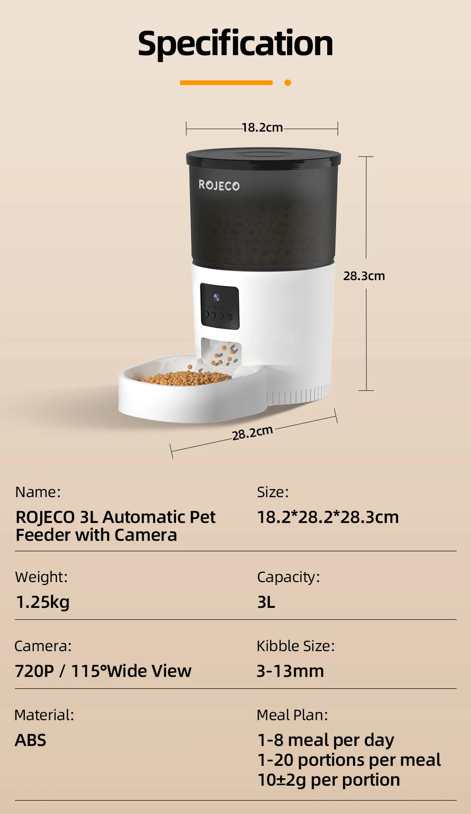 3L Automatic Pets Feeder With Carmen Smart Cat - Katokitten