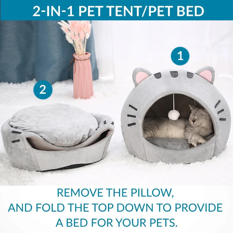 Winter Warm Pet Cat Super Bed House - Katokitten