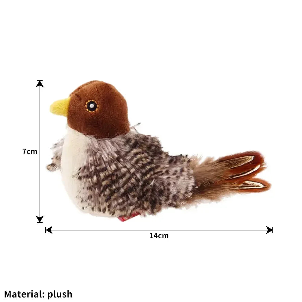 Interactive Flying Bird Flapping Wings Sparrow Catnip Cat Toy - Katokitten