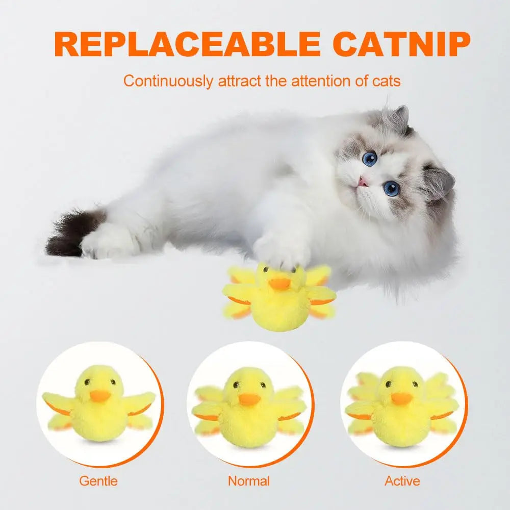 Electric Bird Rechargeable with Catnip Touch Activated Plush Toy - Katokitten
