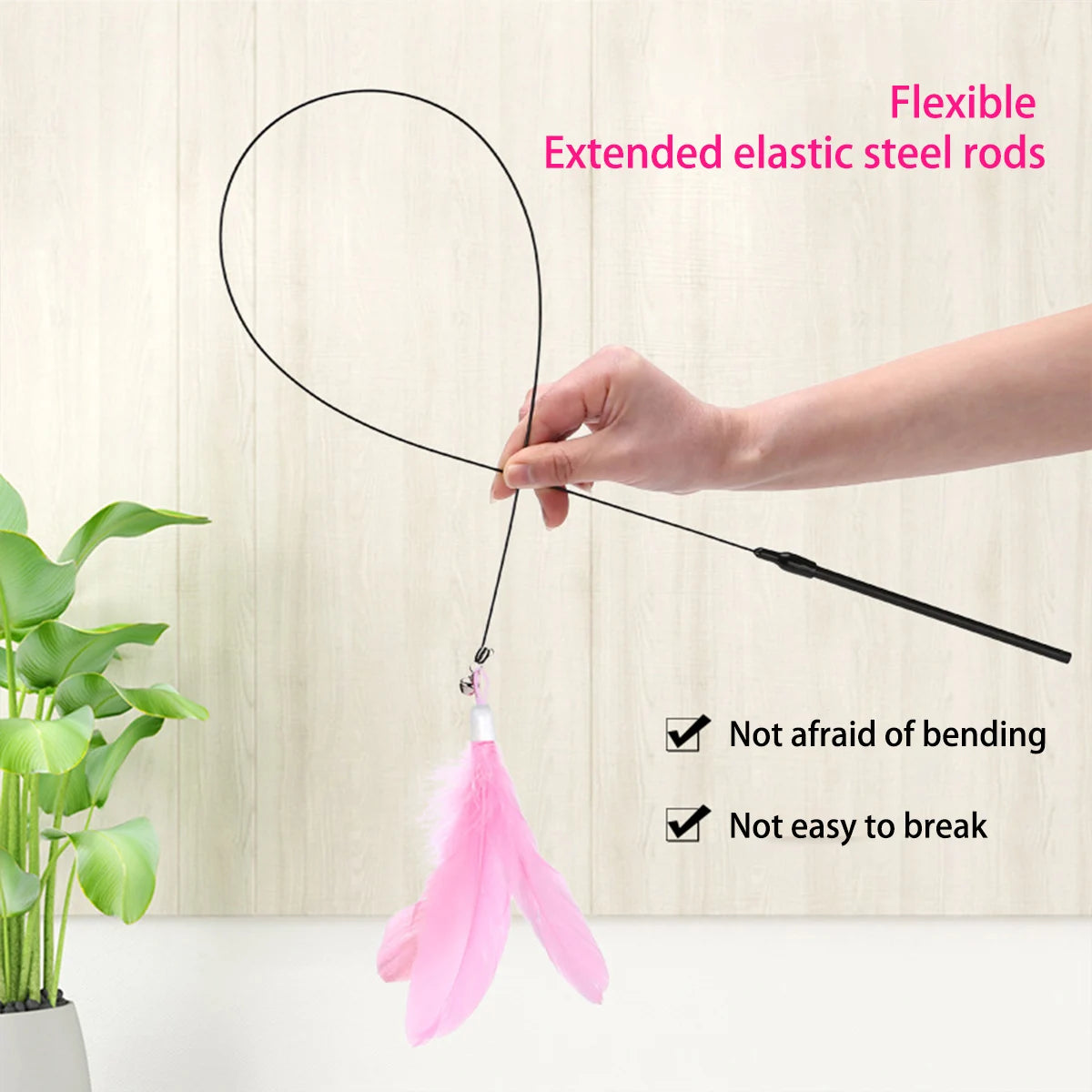 Interactive Suction Cup Cat Toy With Removable Feathers - Katokitten