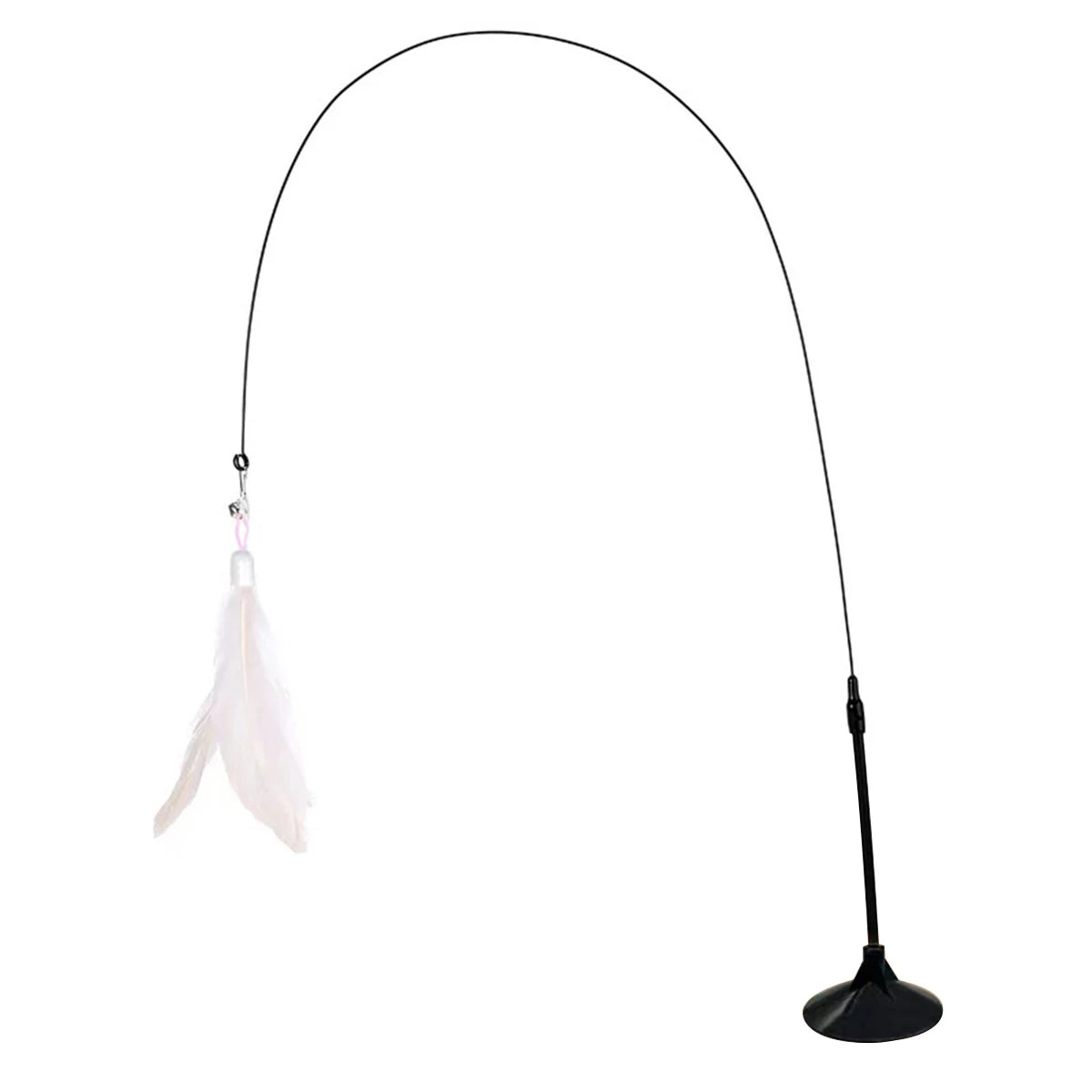 Interactive Suction Cup Cat Toy With Removable Feathers - Katokitten