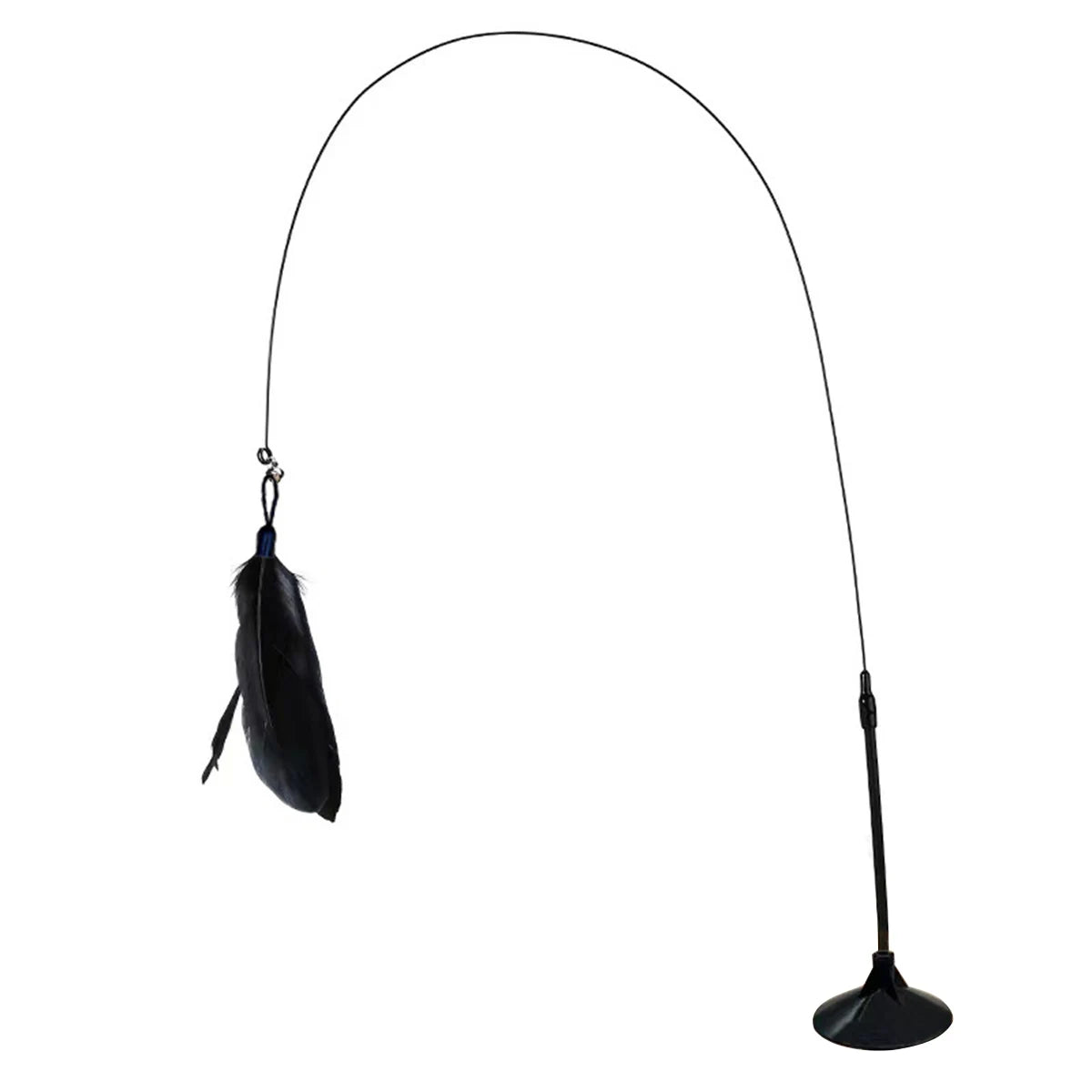 Interactive Suction Cup Cat Toy With Removable Feathers - Katokitten