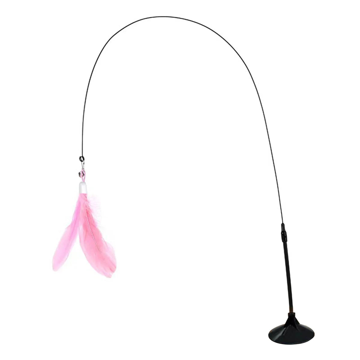 Interactive Suction Cup Cat Toy With Removable Feathers - Katokitten
