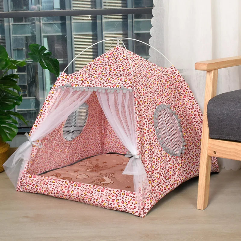 Pet Cat Broken Flower Tent Cat House - Katokitten