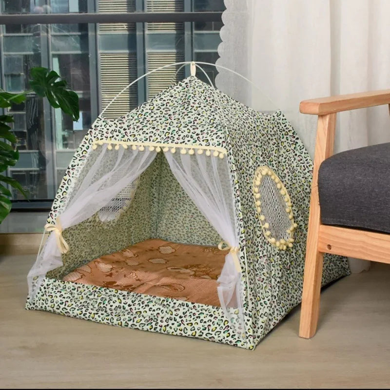Pet Cat Broken Flower Tent Cat House - Katokitten