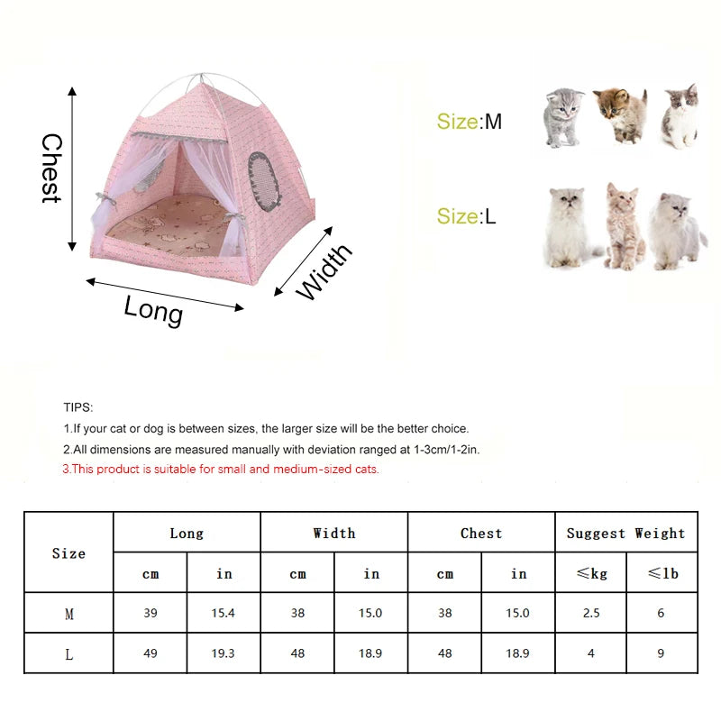 Pet Cat Broken Flower Tent Cat House - Katokitten