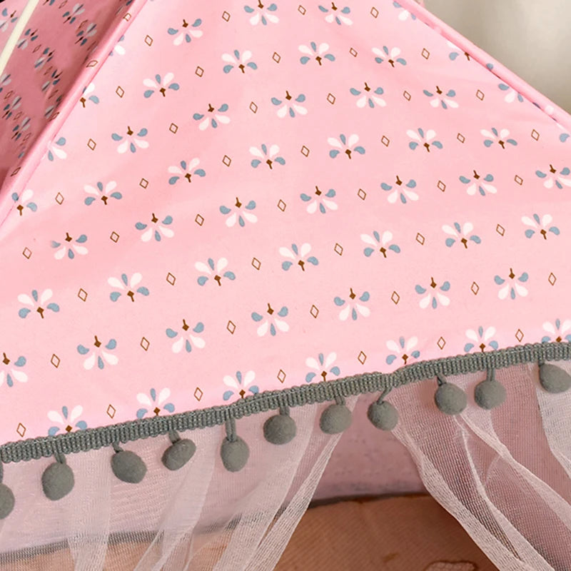 Pet Cat Broken Flower Tent Cat House - Katokitten