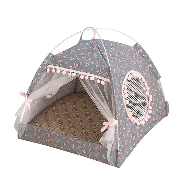 Pet Cat Broken Flower Tent Cat House - Katokitten