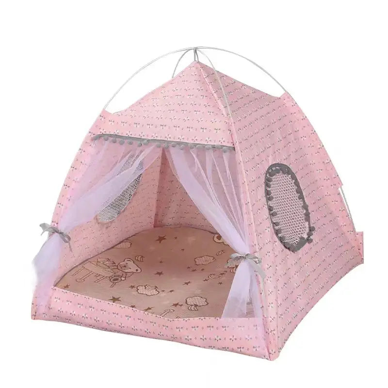 Pet Cat Broken Flower Tent Cat House - Katokitten