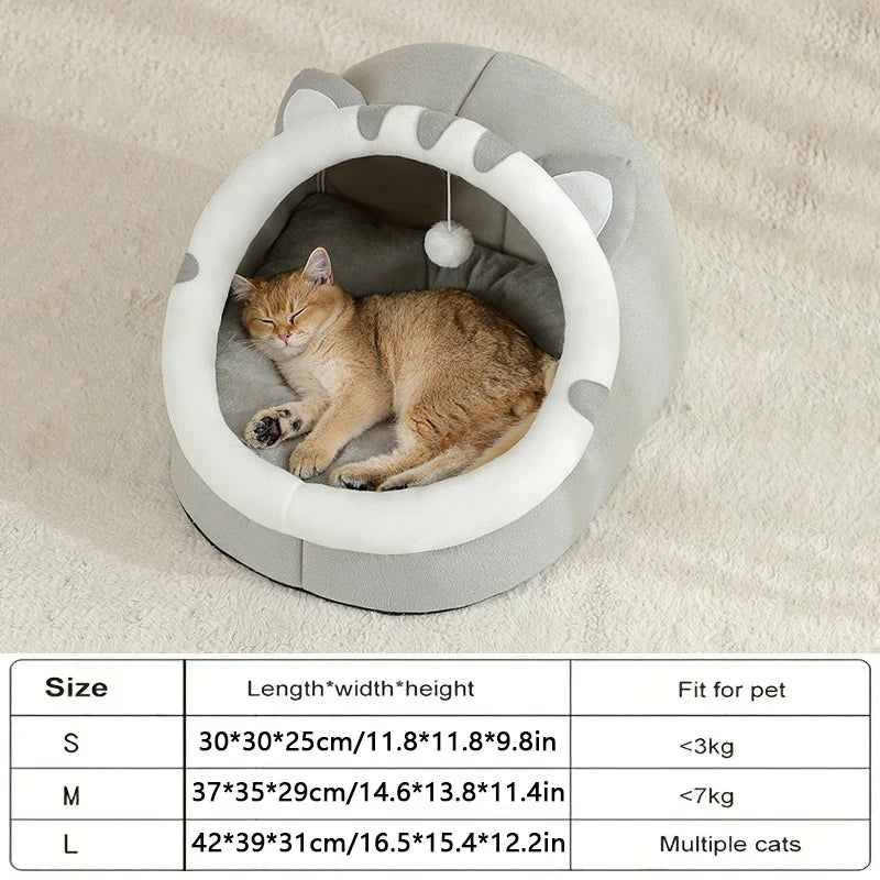 Winter Warm House Sleeping Bed For Cat - Katokitten