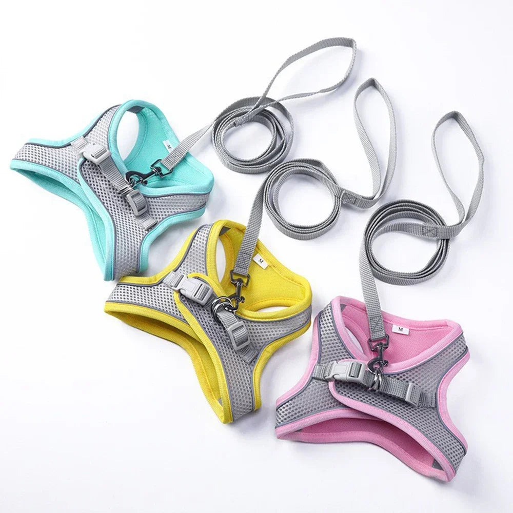Adjustable Pet Cat Harness Leash Set - Katokitten