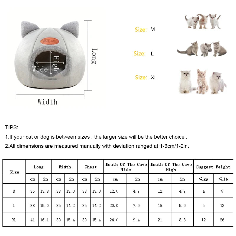 Winter Warm Multi-Shaped Pet Cat Bed - Katokitten