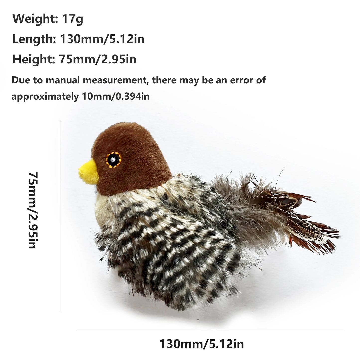 Electric Squeaky Simulation Bird Plush Cats Toy - Katokitten
