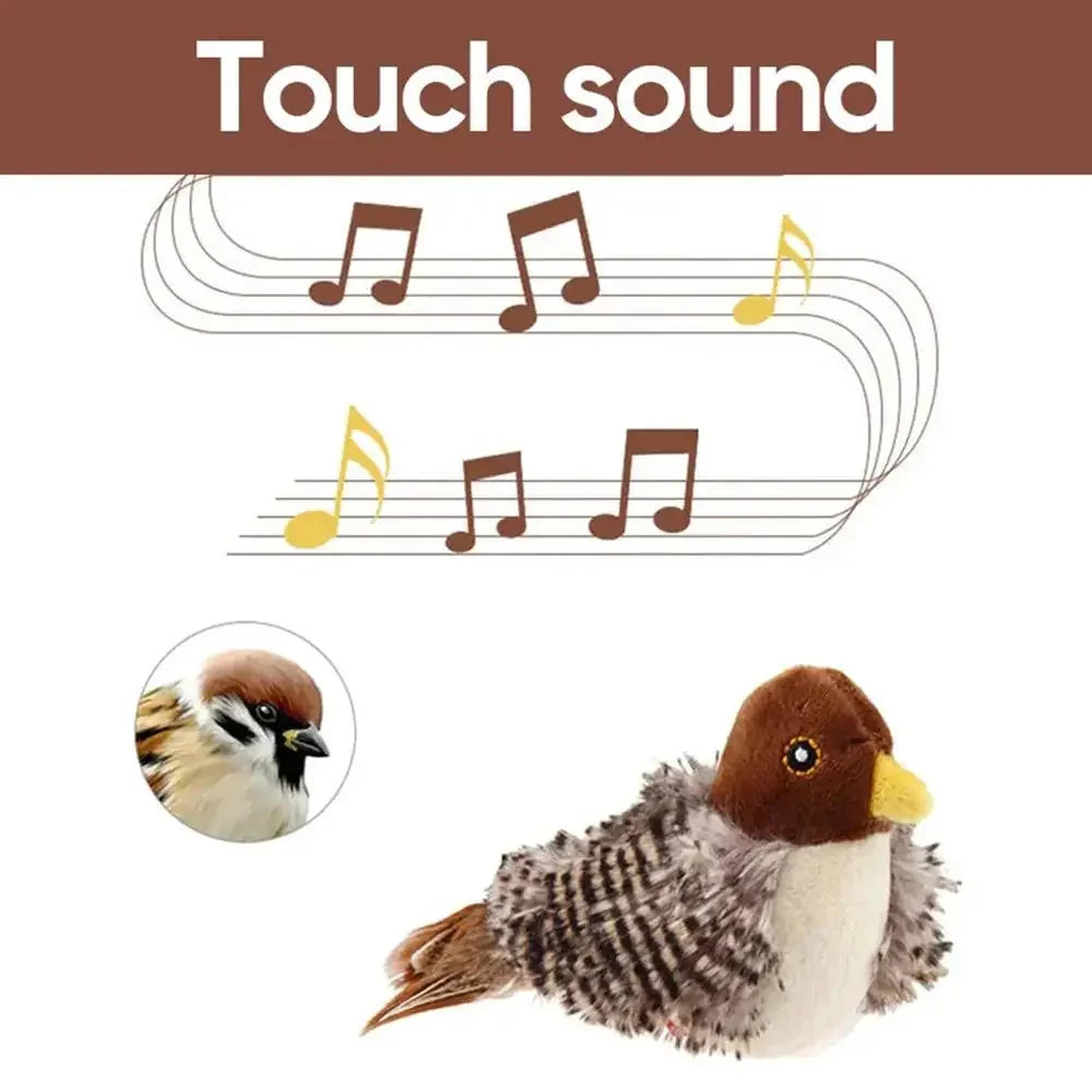 Electric Squeaky Simulation Bird Plush Cats Toy - Katokitten