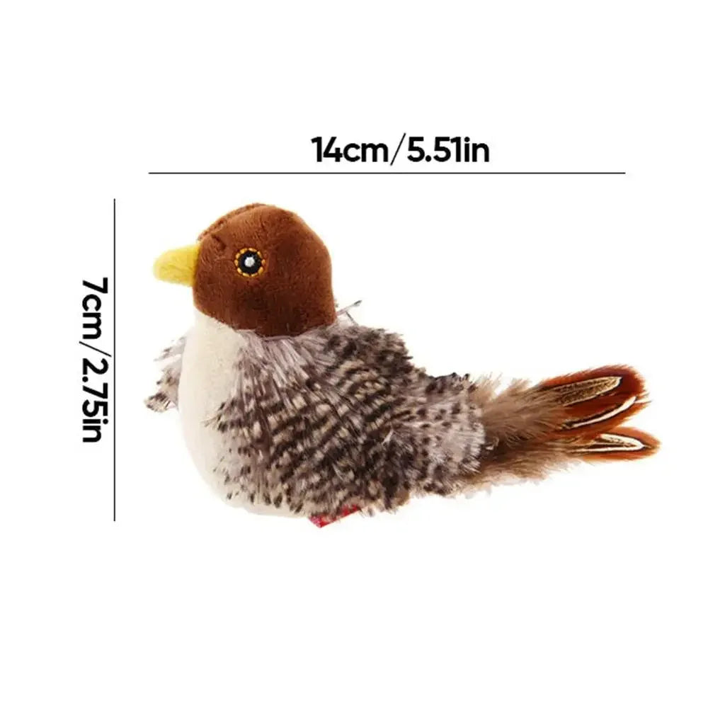 Electric Squeaky Simulation Bird Plush Cats Toy - Katokitten