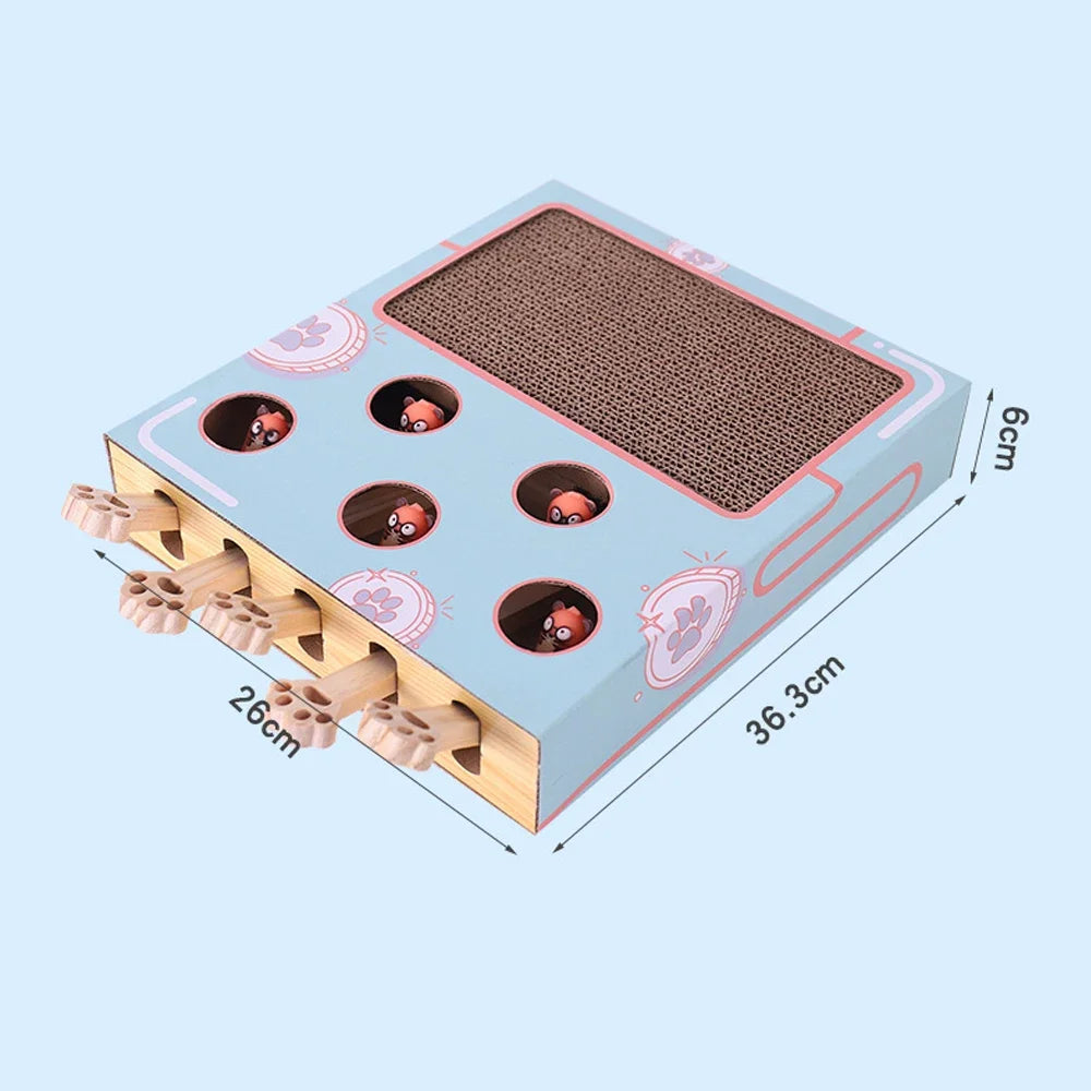 Interactive Educational 3 in 1 Funny Cat Stick With Scratcher Toy - Katokitten