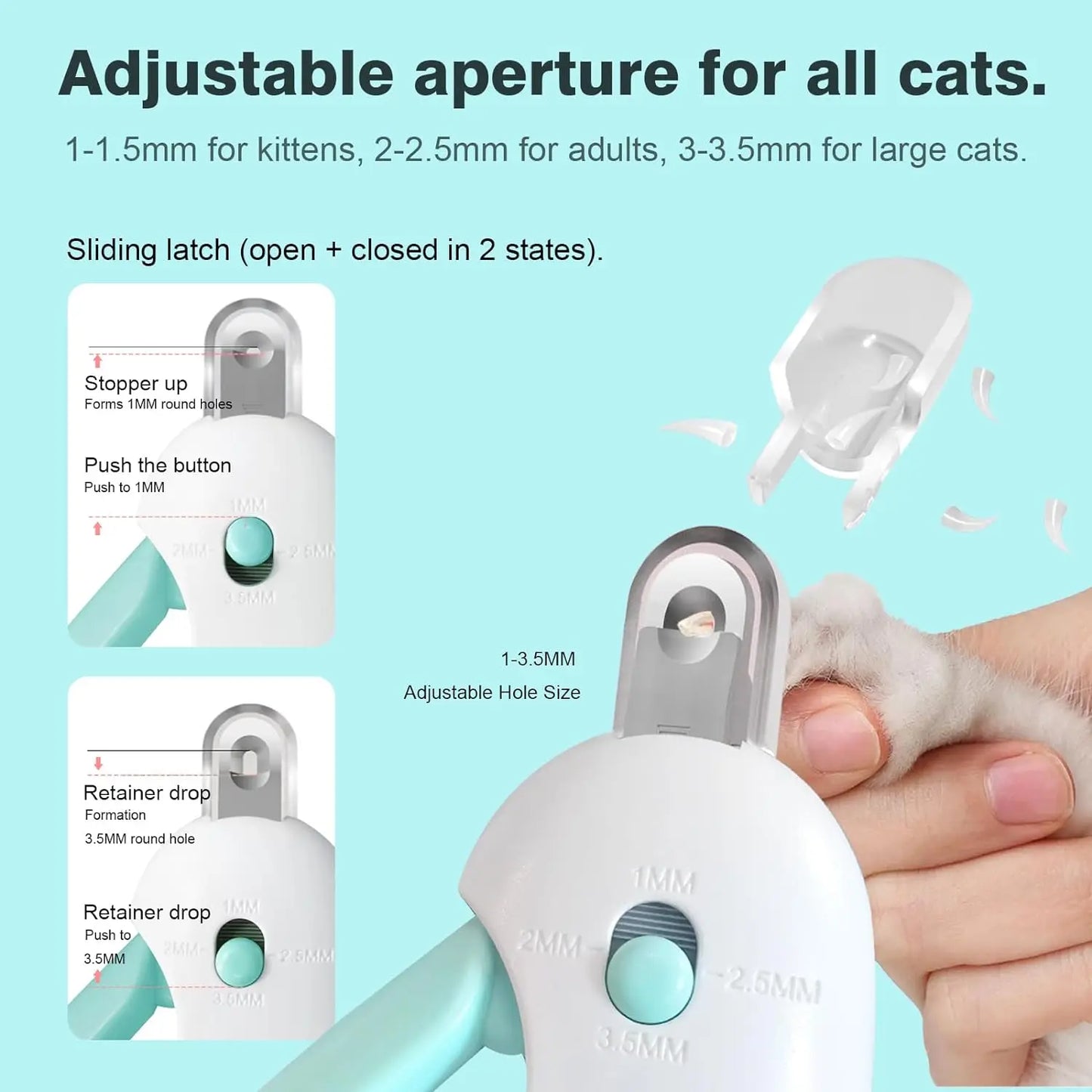 Professional Grooming Tools Adjustable Hole Pet Nail Trimmer - Katokitten