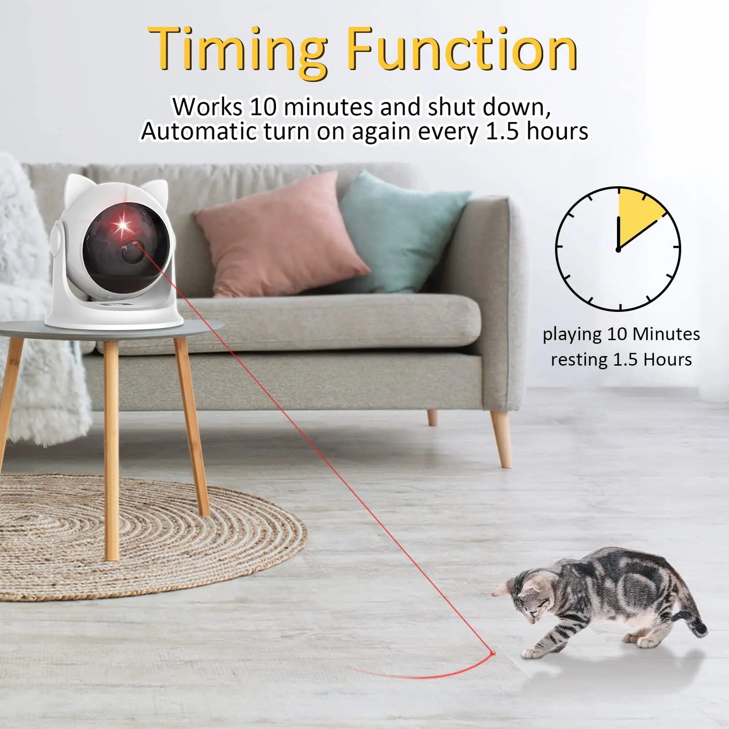 Automatic Interactive Rechargeable Laser Cat Toys - Katokitten