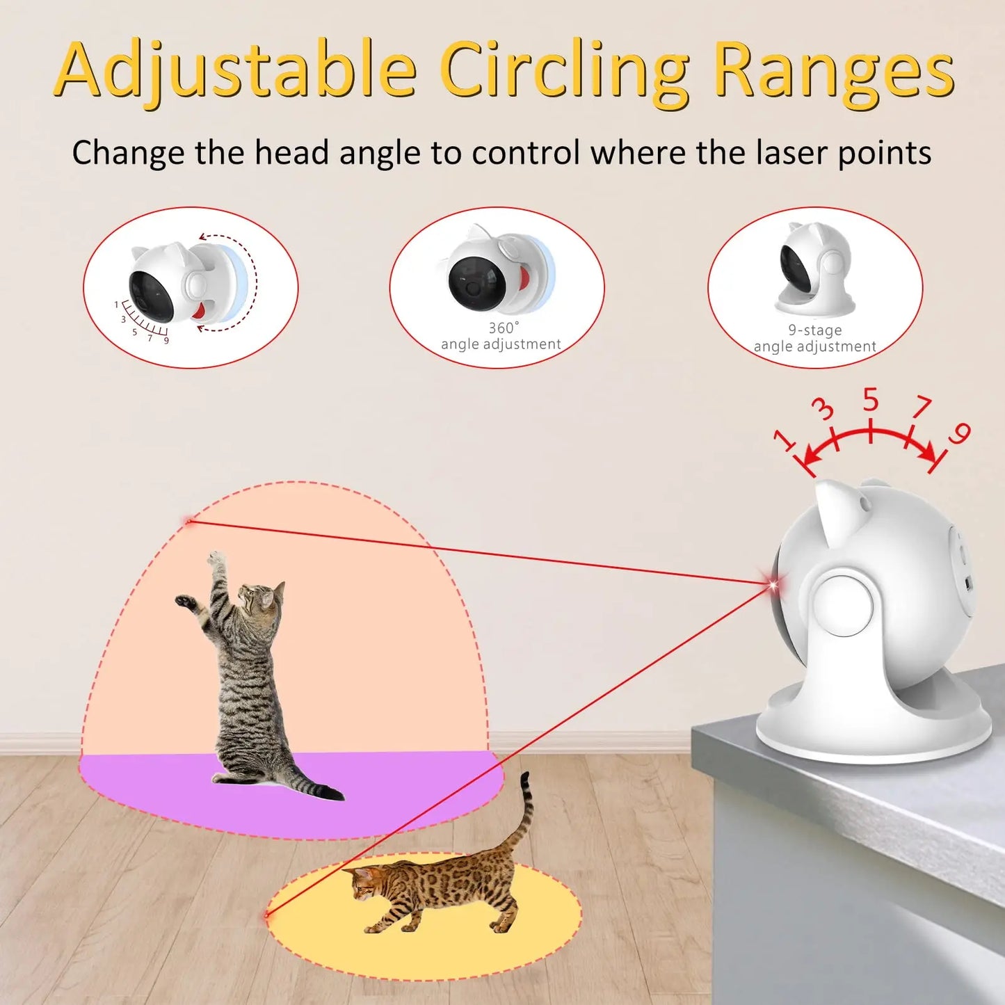 Automatic Interactive Rechargeable Laser Cat Toys - Katokitten