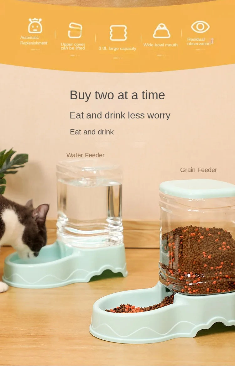 Pet Cat Automatic Feeder Drinking Bowl - Katokitten