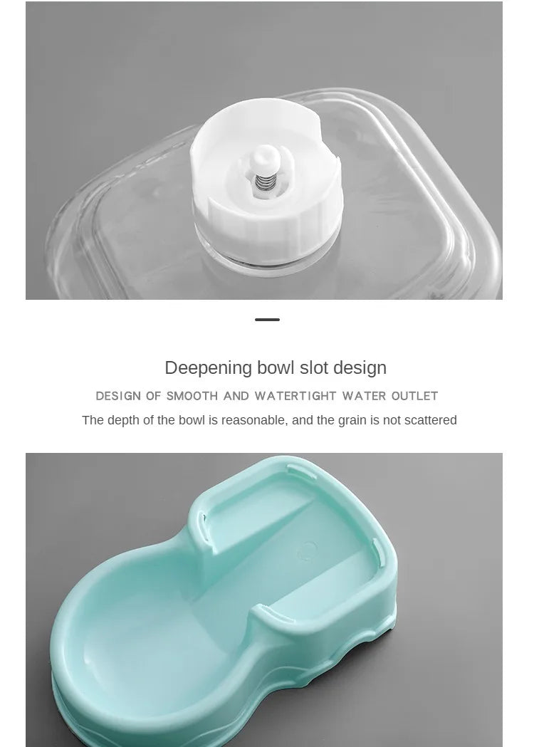 Pet Cat Automatic Feeder Drinking Bowl - Katokitten