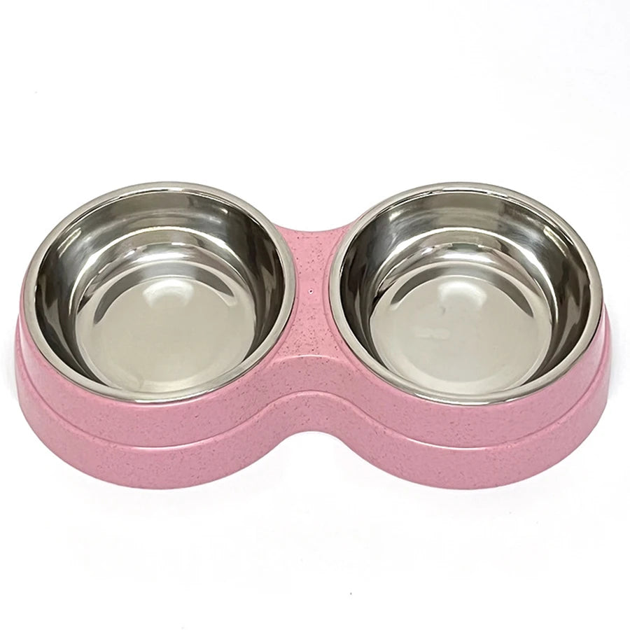 Pet Environmental Protection Wheat Straw Double Bowl - Katokitten