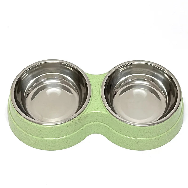 Pet Environmental Protection Wheat Straw Double Bowl - Katokitten