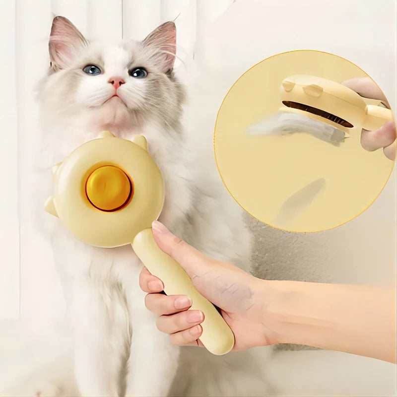 Pet Cat One Button Cleaning Brush - Katokitten