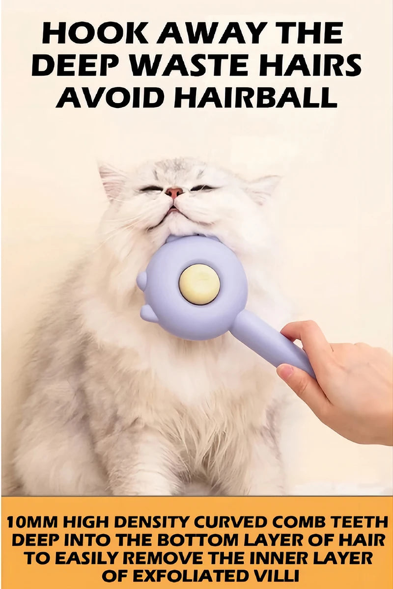Pet Cat One Button Cleaning Brush - Katokitten