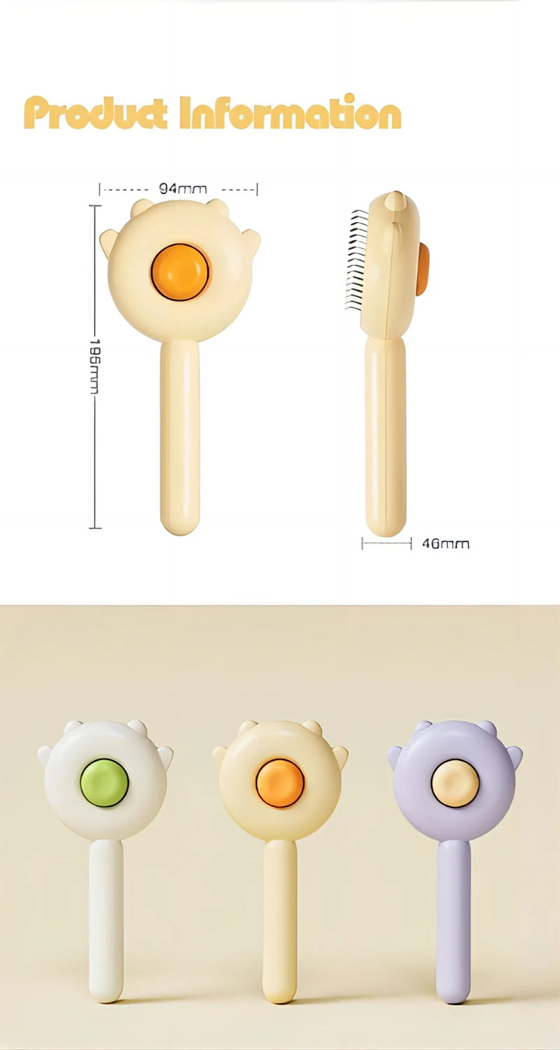 Pet Cat One Button Cleaning Brush - Katokitten