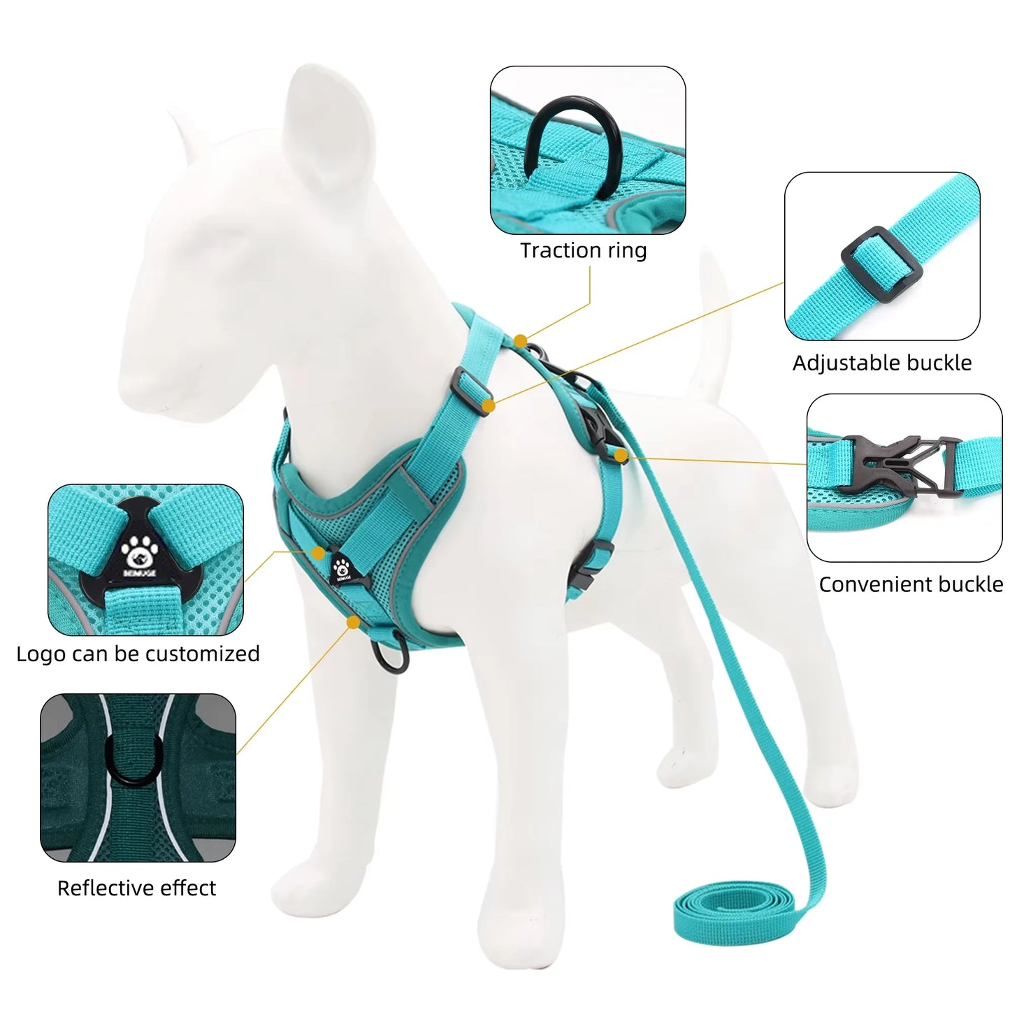 Pet Cat Harness and Leash Set Escape Proof - Katokitten