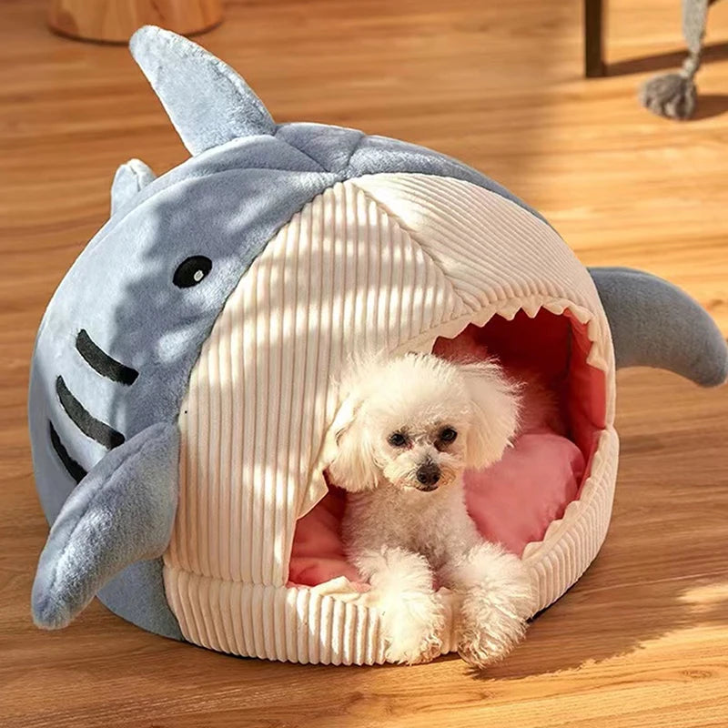 Winter Warm Cat Cartoon Shark Beds - Katokitten
