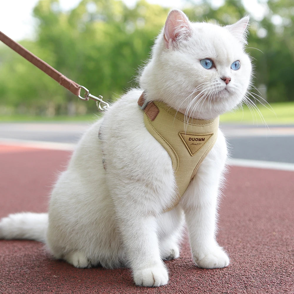 Breathable Nylon Mesh Cat Harness Leash Set - Katokitten