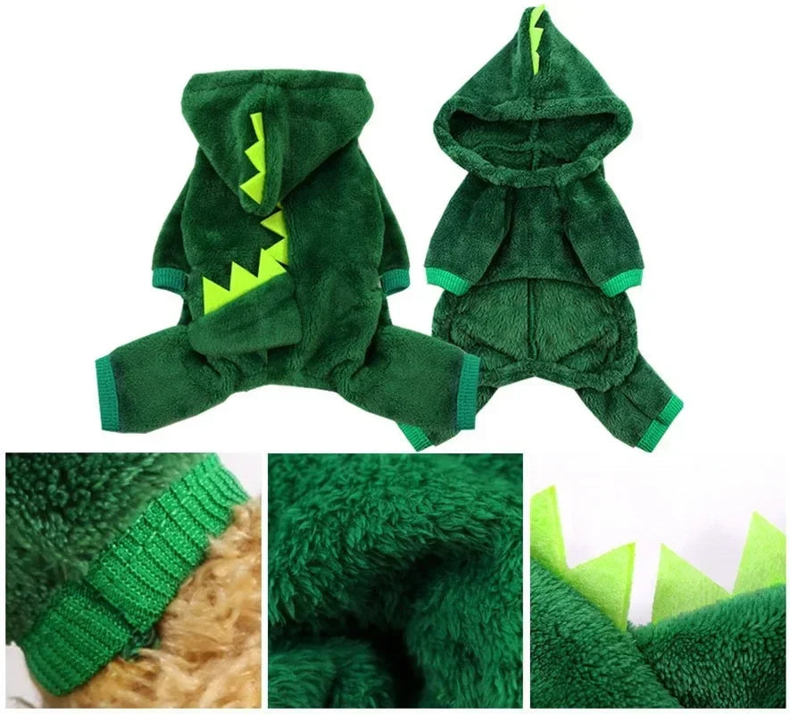 Winter Warm Funny Dinosaur Cosplay Costume Cat Coat - Katokitten