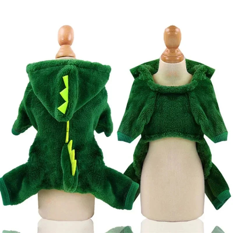 Winter Warm Funny Dinosaur Cosplay Costume Cat Coat - Katokitten