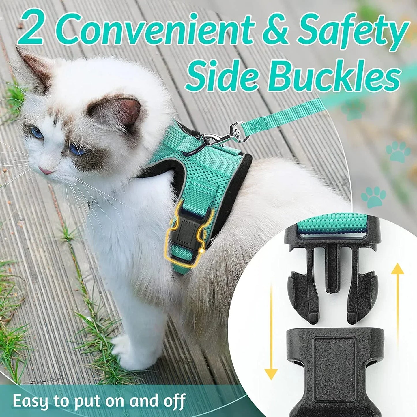 Pet Cat Harness and Leash Adjustable - Katokitten