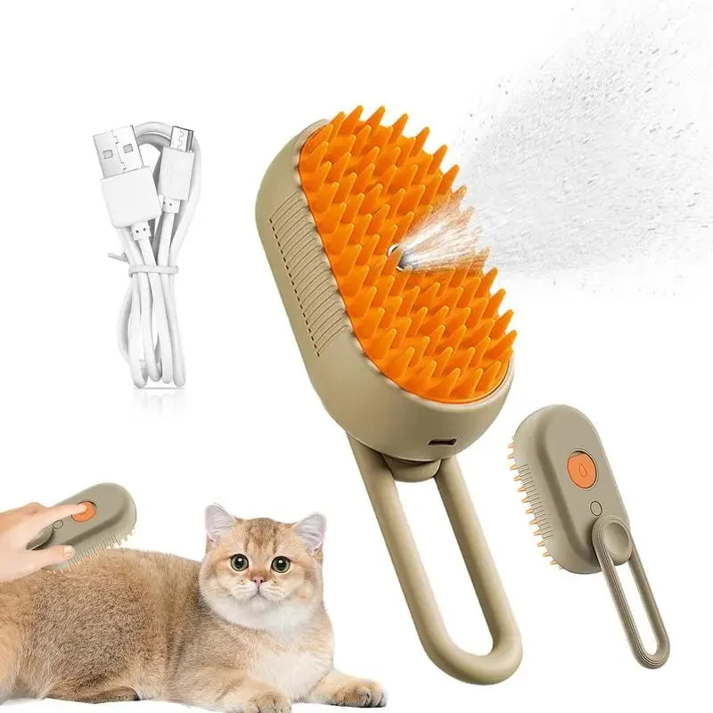 3 In1 Electric Spray Cat Hair Brush - Katokitten