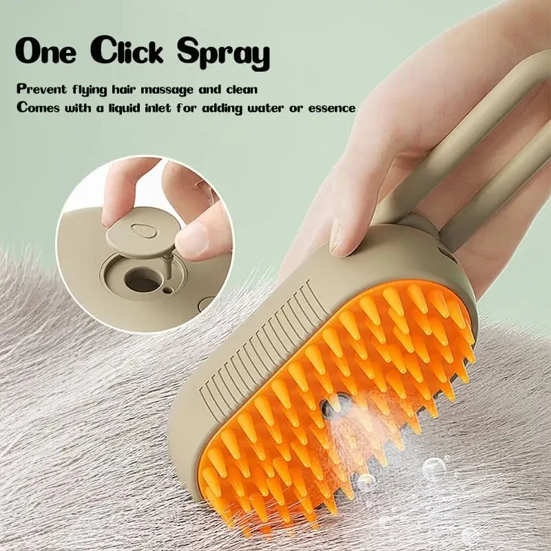3 In1 Electric Spray Cat Hair Brush - Katokitten