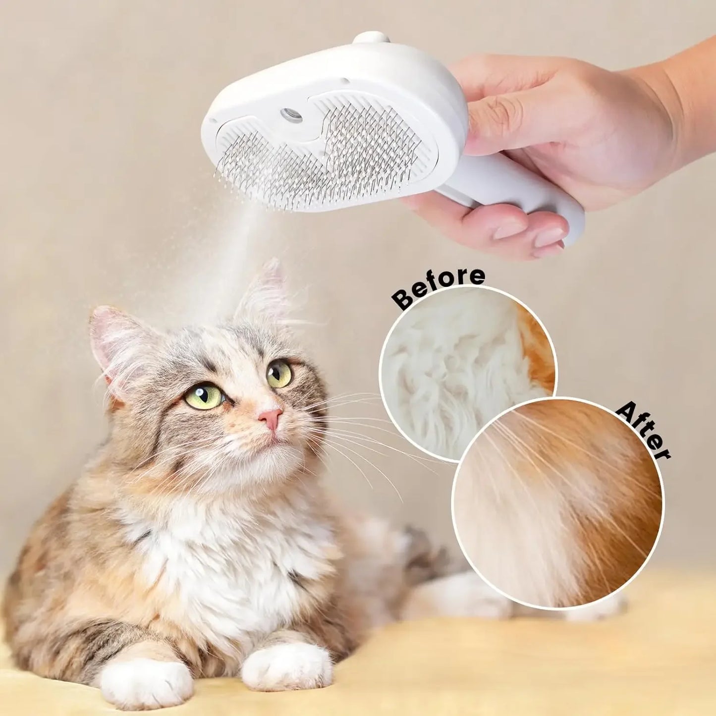 Pet Cat Spray Comb Hair Remover Cleaning Brush - Katokitten