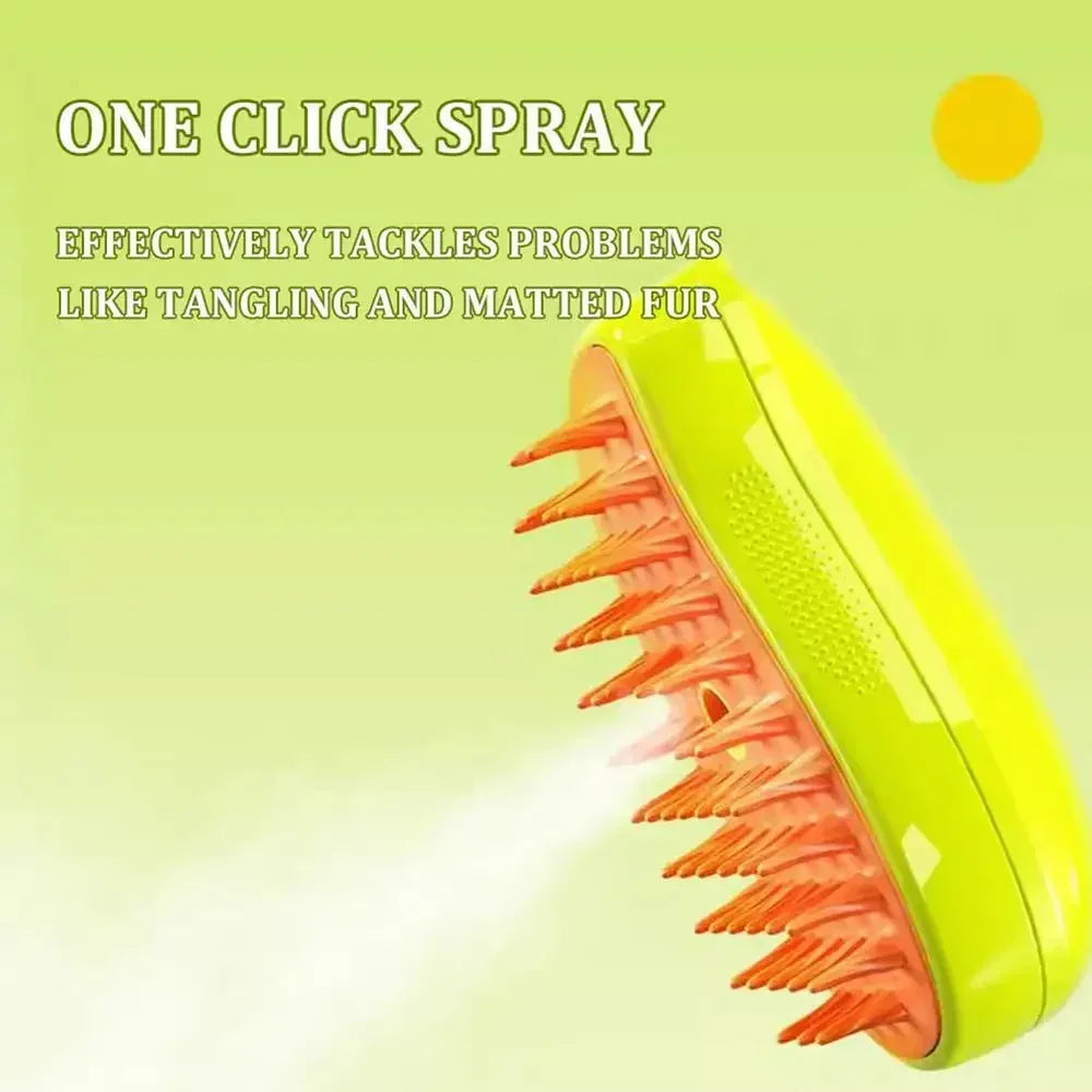 USB Rechargeable Puppy Hair Massage Comb Steam Brush - Katokitten