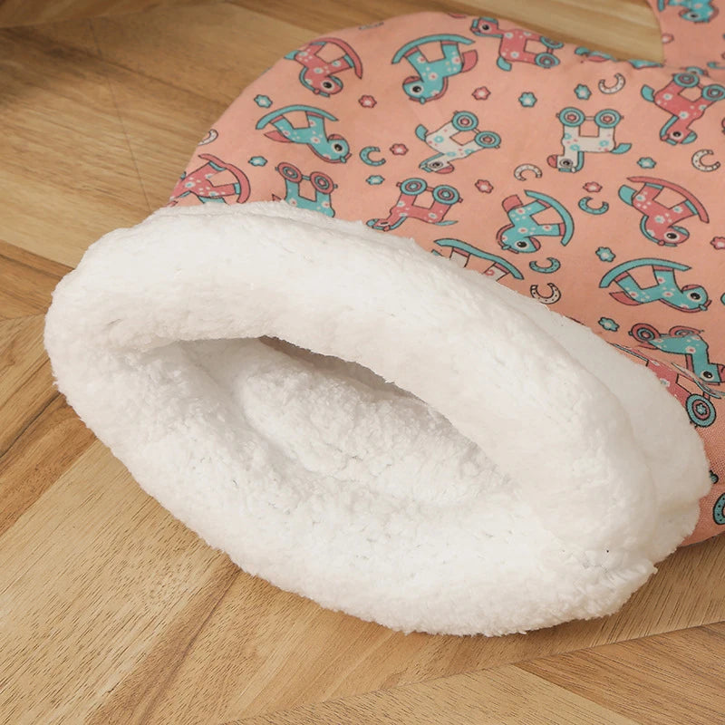 Pet Cat Sleeping Bag Soft Cuddly Fluffy Feel Thickened - Katokitten