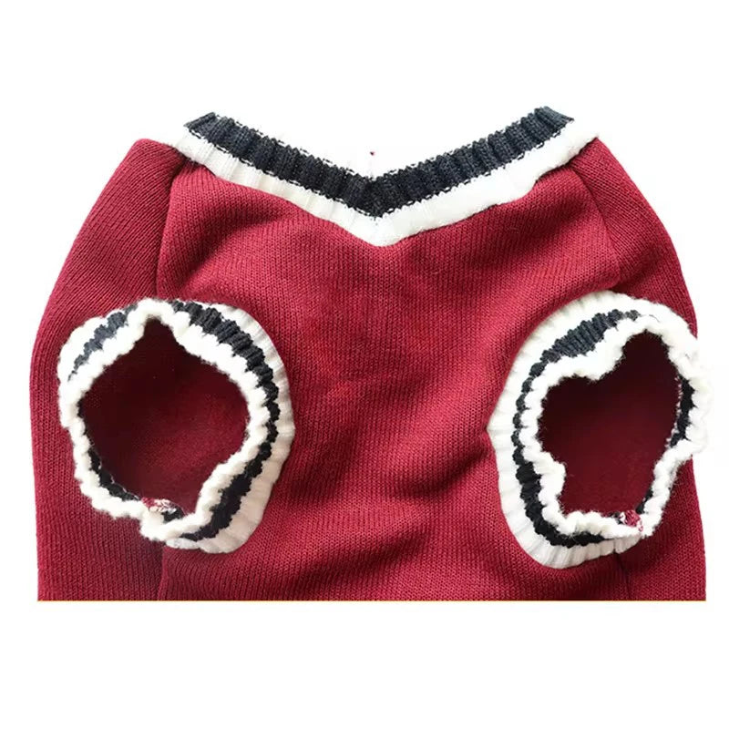 Pet Cat Solid Costume Autumn Winter Christmas Sweater - Katokitten