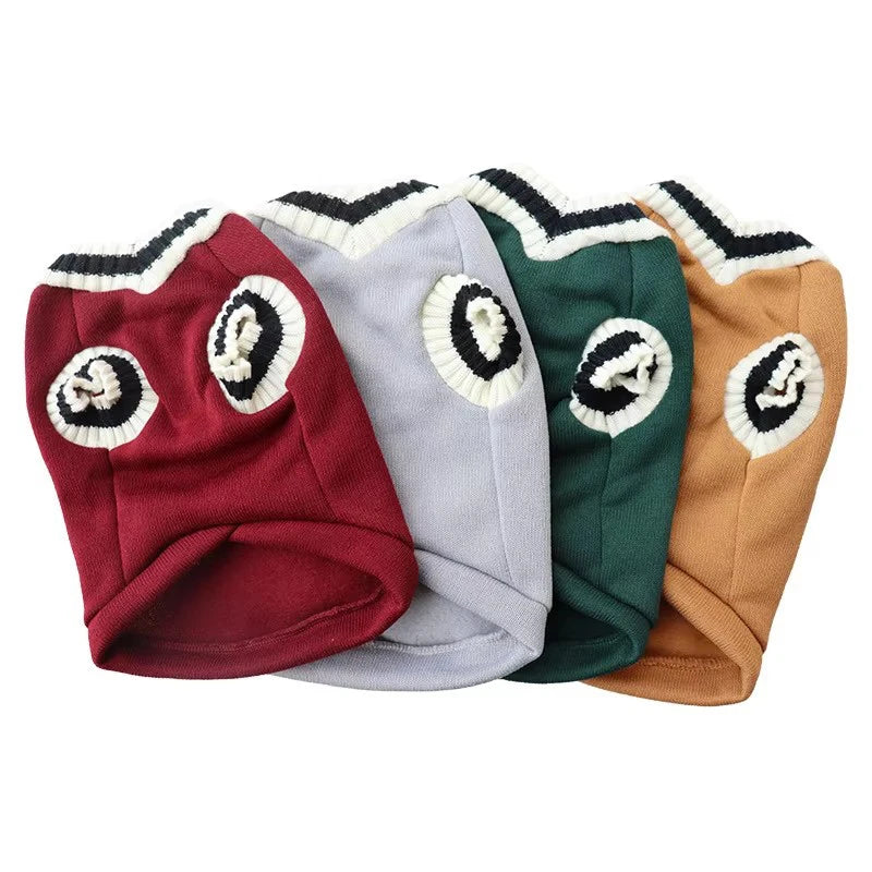 Pet Cat Solid Costume Autumn Winter Christmas Sweater - Katokitten